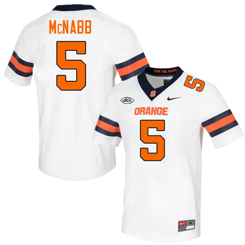 #5 Donovan McNabb Syracuse Orange Jerseys,Syracuse University Football Uniforms,Apparels-White